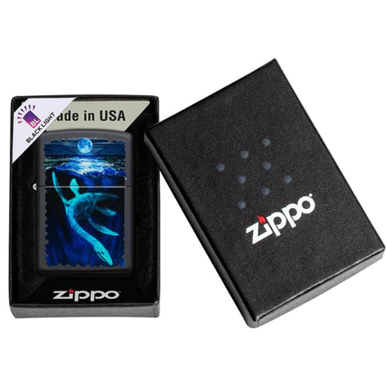 Zippo Lighter - Black Light Loch Ness