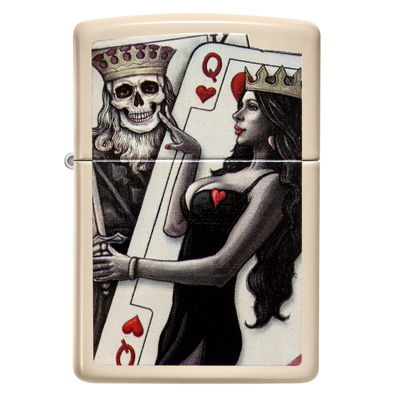 Zippo Lighter - Skull King Queen Beauty