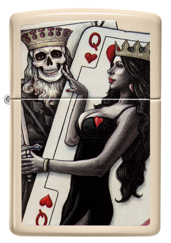 Zippo Lighter - Skull King Queen Beauty