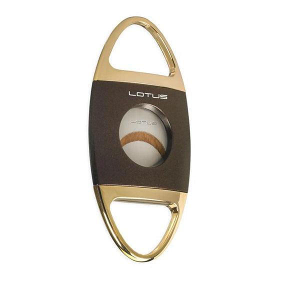 Lotus Jaws Serrated Cigar Cutter Brown & Gold