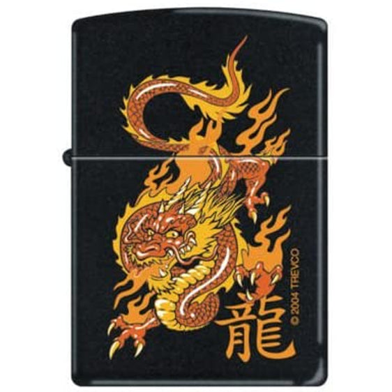Zippo Lighter - Oriental Dragon Black Matte