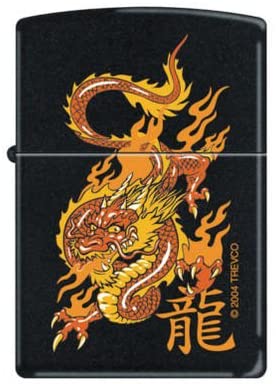 Zippo Lighter - Oriental Dragon Black Matte