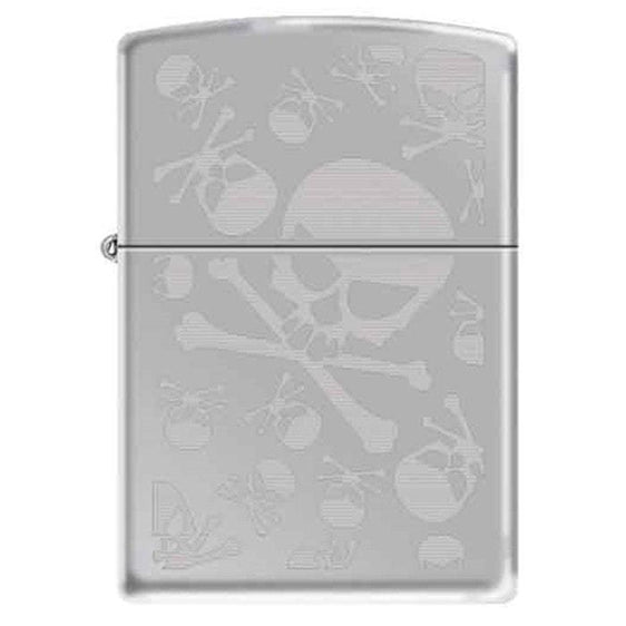 Zippo Lighter - Skulls High Polish Chrome