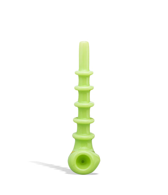 Milky Green Colored Glass Hand Pipe - 6 Inch