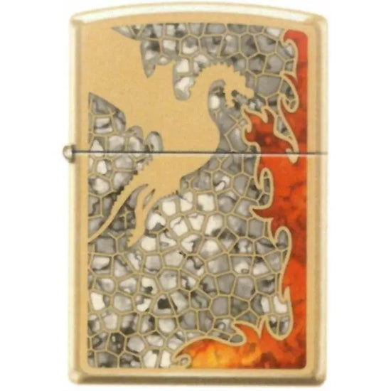 Zippo Lighter - Dragon Fuzion High Polish Brass