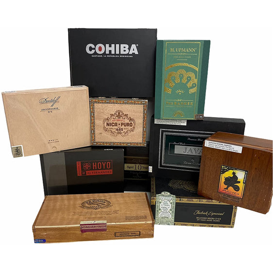 10 Premium Empty Cigar Boxes - Lighter USA