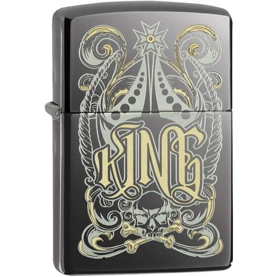 Zippo Lighter - King in Black Ice