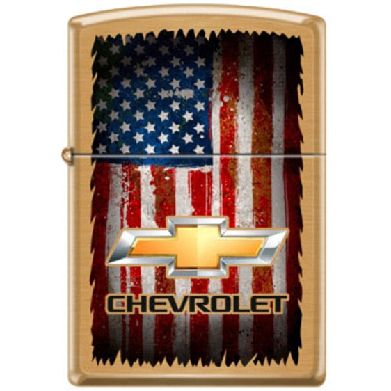Zippo Lighter - Chevy Bowtie w/ Flag