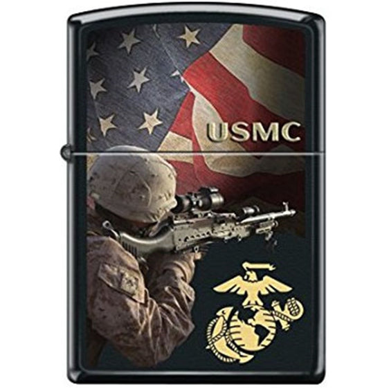 Zippo Lighter - USMC Flag Logo