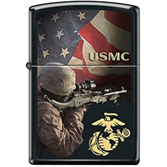 Zippo Lighter - USMC Flag Logo
