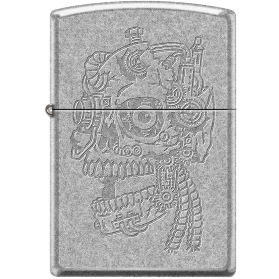 Zippo Lighter - Steampunk Skull-Etched