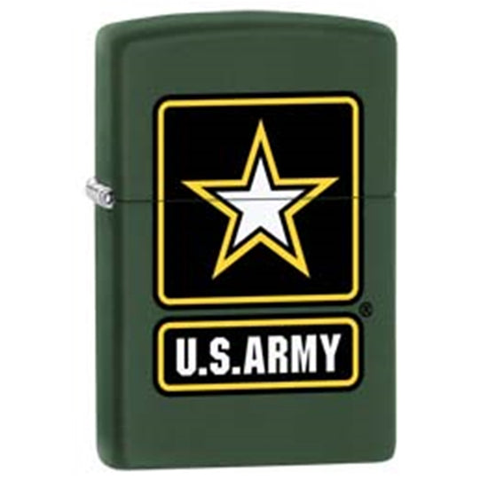 Zippo Lighter - Green Matte US Army Logo