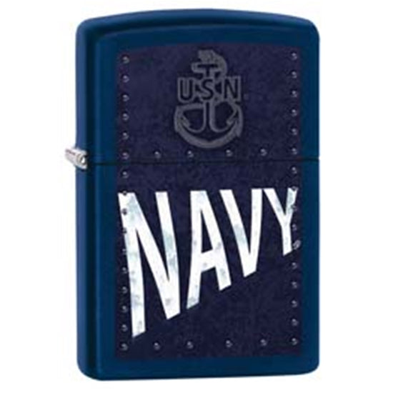 Zippo Lighter - U.S Navy Rivets in Navy Matte
