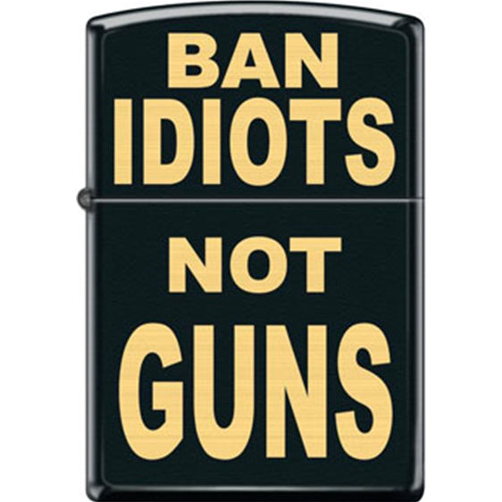 Zippo Lighter - Ban Idiots Not Guns