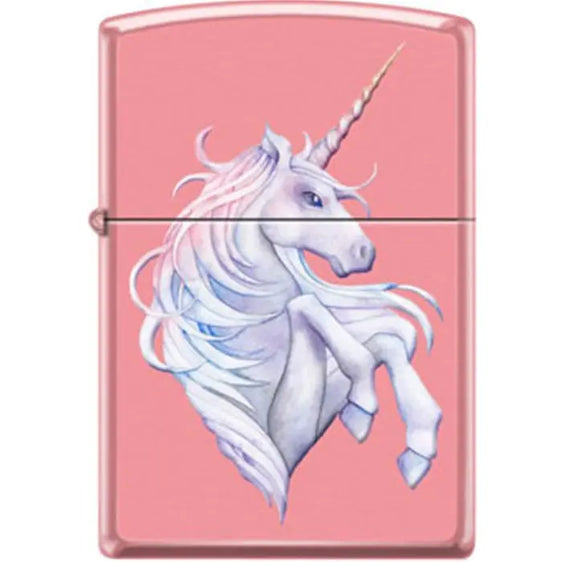 Zippo Lighter - Unicorn on Pink