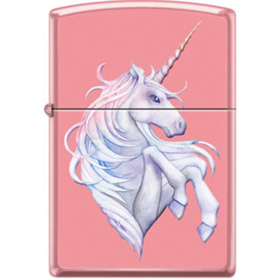 Zippo Lighter - Unicorn on Pink