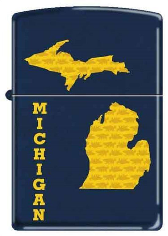 Zippo Lighter - State of Michigan Blue Matte