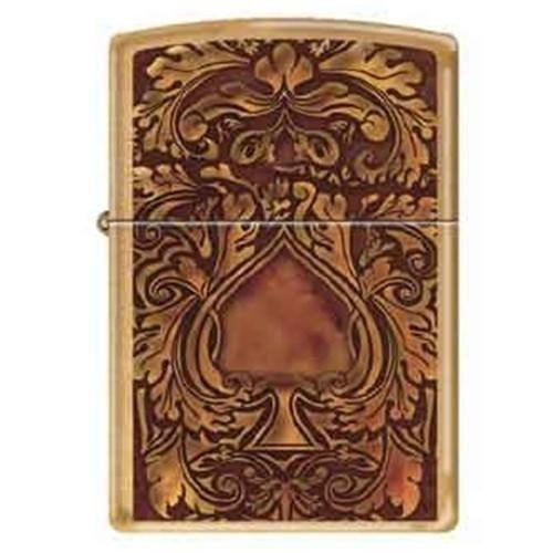 Zippo Lighter - Golden Spade Brushed Brass