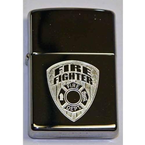 Zippo Lighter - Firefighter High Polish Chrome