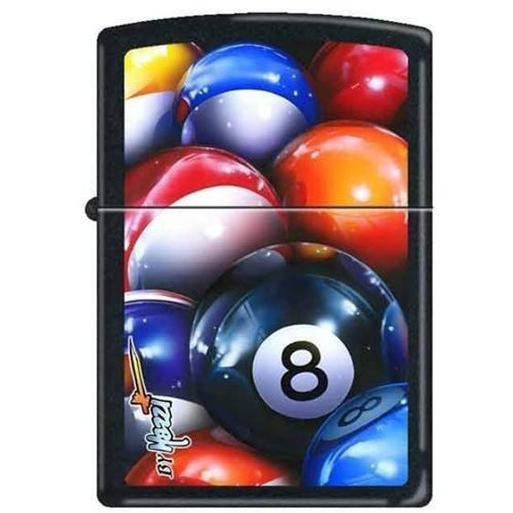 Zippo Lighter - Mazzi 8-Ball Black Matte