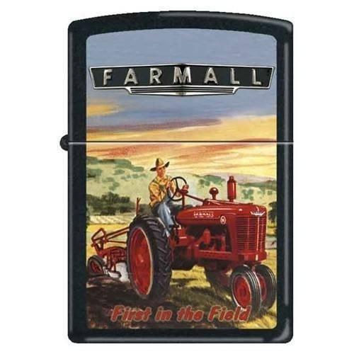 Zippo Lighter - Farmall -  First In The Field Black Matte