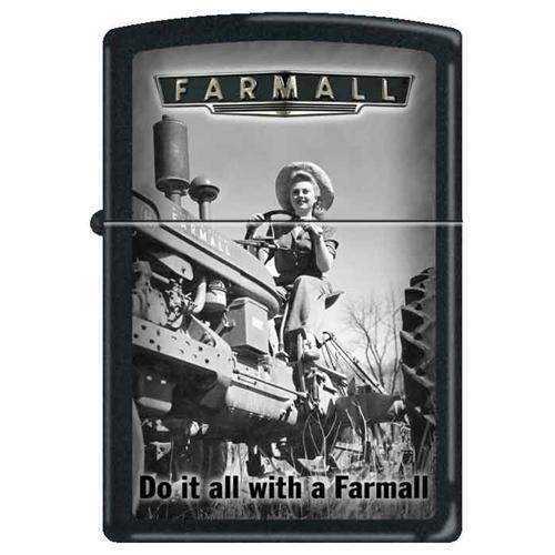 Zippo Lighter - Do It All With A Farmall Black Matte