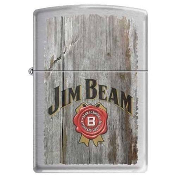 Zippo Lighter - Jim Beam Brushed Chrome