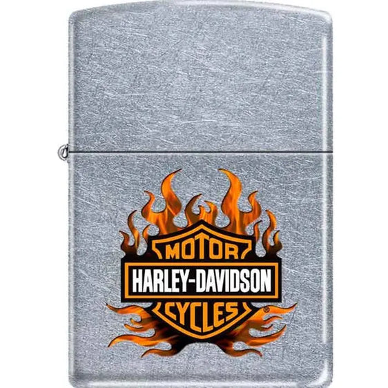 Zippo Lighter - Harley Davidson Flame Street Chrome