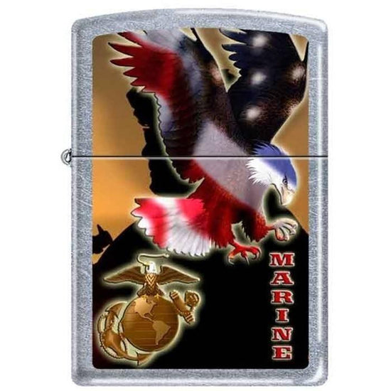 Zippo Lighter - Marine Eagle Street Chrome