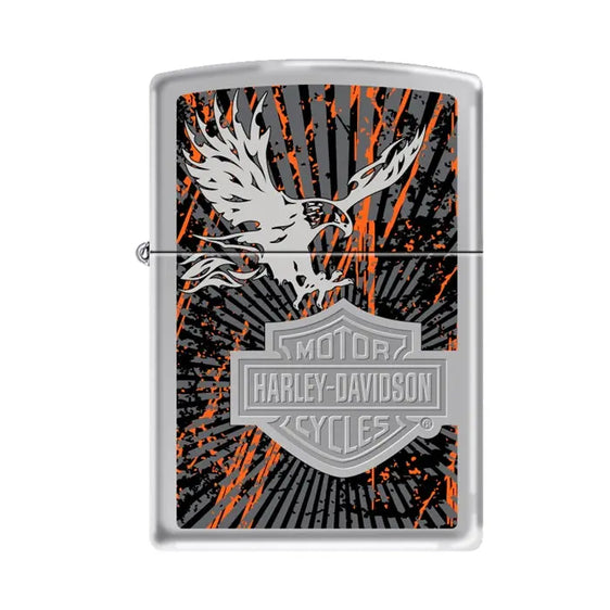 Zippo Lighter - Harley Davidson Eagle High Polish Chrome