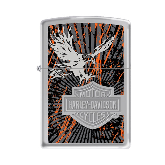 Zippo Lighter - Harley Davidson Eagle High Polish Chrome