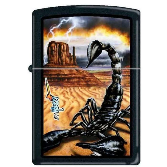 Zippo Lighter - Mazzi Scorpion Black Matte