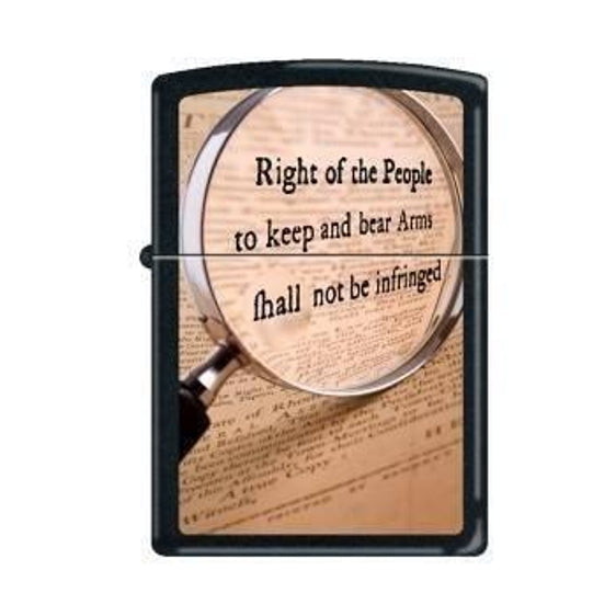 Zippo Lighter - Right of the People Black Matte