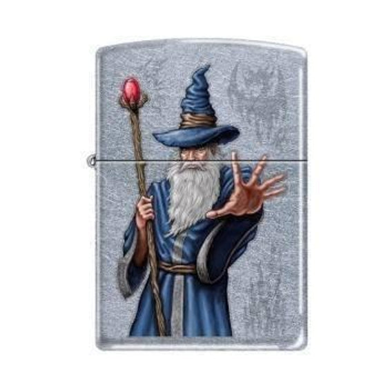 Zippo Lighter - Wizard with Wand Street Chrome