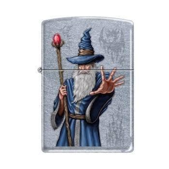 Zippo Lighter - Wizard with Wand Street Chrome