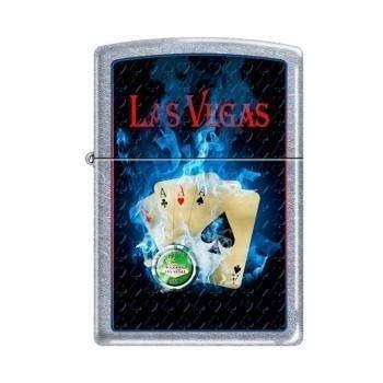 Zippo Lighter - Vegas 4 Aces Street Chrome