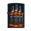 Zippo Lighter - Jack Daniels Bottles Black Matte Zippo Zippo   