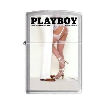 Zippo Lighter - Playboy Cover August 1978 Brushed Chrome