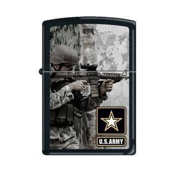 Zippo Lighter - Army Soldier Black Matte
