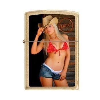 Zippo Lighter - Sexy Cowgirl Gold Dust
