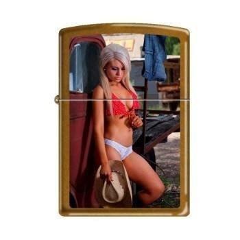 Zippo Lighter - Sexy Cowgirl Red Top Toffee