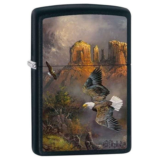 Zippo Lighter - Sedona Serenade Eagle Black Matte