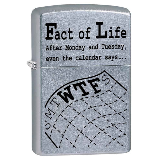Zippo Lighter - WTF Fact of Life Street Chrome