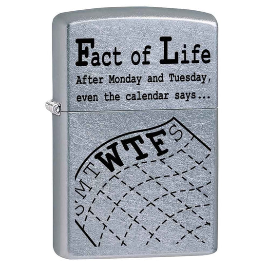 Zippo Lighter - WTF Fact of Life Street Chrome