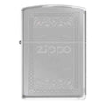 Zippo Lighter - Logo Fancy High Polish Chrome Zippo Zippo   