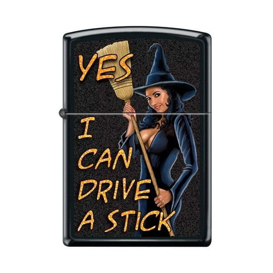 Zippo Lighter - Yes I Can Drive A Stick Black Matte