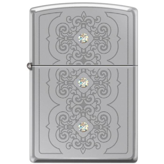 Zippo Lighter - Rotary 3 Stone Hi Polished Chrome