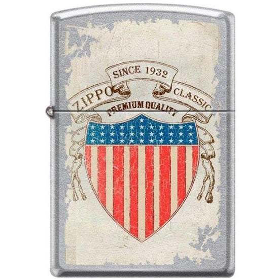 Zippo Lighter - Shield Street Chrome
