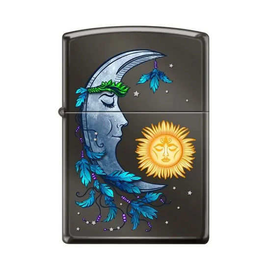 Zippo Lighter - Sun And Moon Black Ice