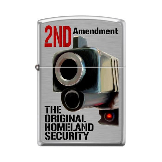 Zippo Lighter - Original Homeland Security Brushed Chrome